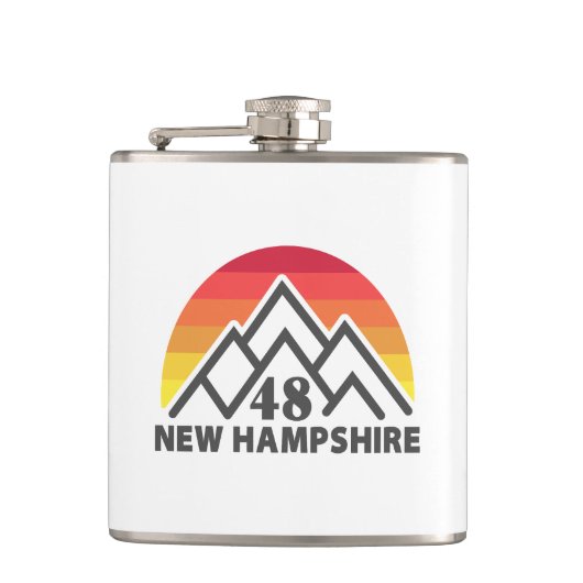 Flasques New Hampshire 48 Retro Mountain (Devant)