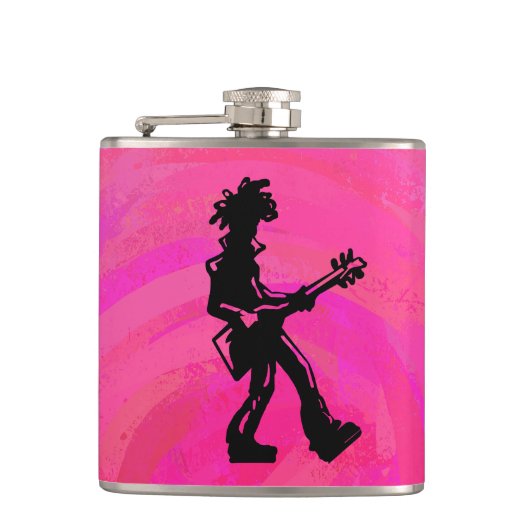 Flasques New York Boogie Nights Guitare Hot Pink (Devant)