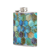 Flasques Nid d'abeilles de luxe de Teal d'Aqua de parties (Gauche)