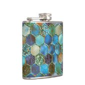 Flasques Nid d'abeilles de luxe de Teal d'Aqua de parties (Droite)