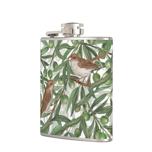 Flasques Nightingales dans l'olivier (Gauche)