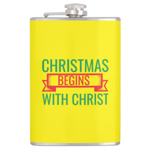 Flasques noël commence avec christ-15523