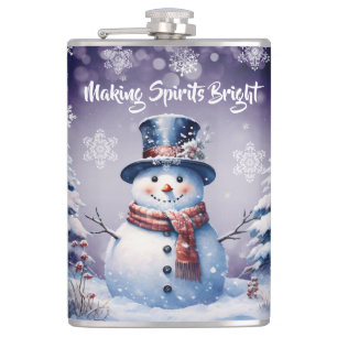 Flasques Noël de la forêt d'hiver Pourpre