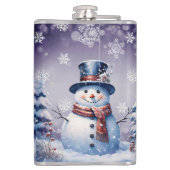 Flasques Noël de la forêt d'hiver | Pourpre (Dos)