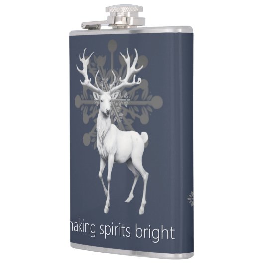 Flasques Noël des rennes d'ivoire | Bleu (Gauche)