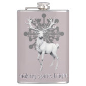 Flasques Noël des rennes d'ivoire | Rose (Devant)