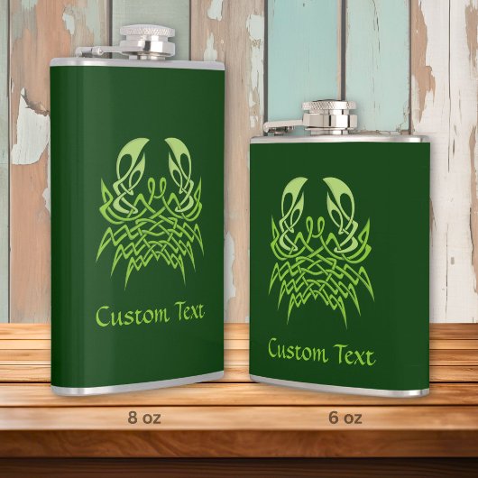 Flasques Nœud celtique du crabe vert