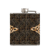 Flasques Noeud celtique élégant sur le noir (Dos)