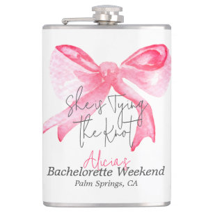 Flasques Noeud Élégant Rose Fête de Bachelorette