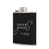 Flasques Noir Blanc 50e anniversaire de mariage ou annivers (Gauche)