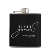 Flasques Noir Blanc 50e Anniversaire ou Anniversaire de Mar (Devant)