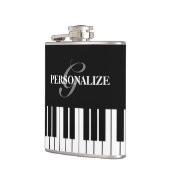 Flasques Noir et blanc des touches de piano boisson monochr (Gauche)