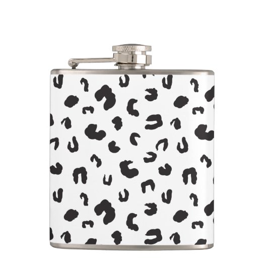 Flasques Noir et blanc Empreinte de léopard (Devant)