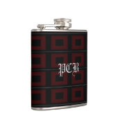 Flasques Noir et Bourgogne - monogramme de fiole contempora (Droite)