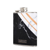 Flasques Noir et Marbre blanc (Gauche)