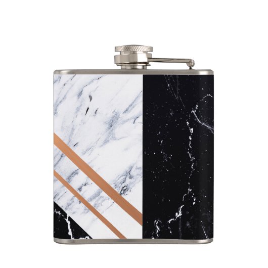 Flasques Noir et Marbre blanc (Dos)