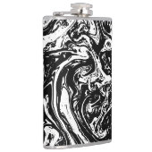 Flasques Noir & Marbre blanc Style Fiole enveloppée de viny (Droite)