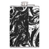 Flasques Noir & Marbre blanc Style Fiole enveloppée de viny (Dos)