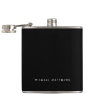 Noir moderne Élégant Nom Monogramme Père classique