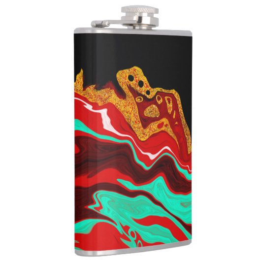 Flasques Noir, Or, Bourgogne, Marbre (Droite)