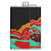 Flasques Noir, Or, Bourgogne, Marbre (Dos)