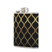 Flasques Noir, or, cool, tendance, design abstrait rétro (Gauche)