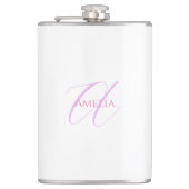 Flasques Nom Chic Monogramme Lettre initiale Calligraphie (Devant)