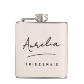 Flasques Nom de calligraphie personnalisé Rose Enterrement (Devant)