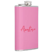 Flasques Nom de calligraphie professionnelle rose personnal (Droite)