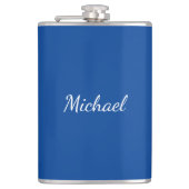 Flasques Nom de calligraphie professionnelle unique bleue (Devant)