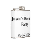 Flasques Nom de la fête de célibataire date simple minimal  (Droite)