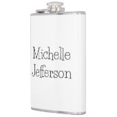 Flasques Nom de script noir et blanc tendance Chic (Gauche)