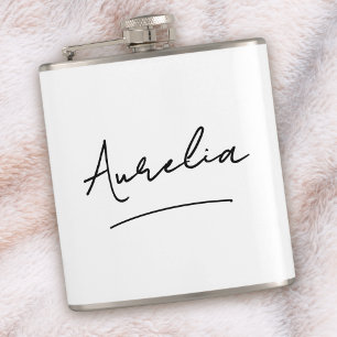 Flasques Nom de signature de script personnalisé Bacheloret