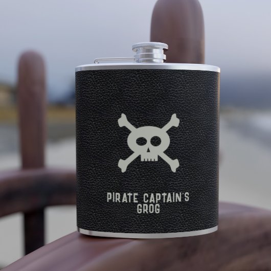 Flasques Nom du capitaine de pirate personnalisé Black Flas