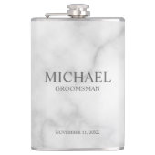 Flasques Nom du Groomsman Personnalisé Classique (Devant)