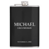 Flasques Nom du Groomsman Personnalisé Classique (Devant)