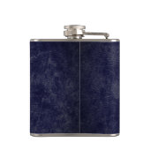 Flasques nom du maître de grill texture cuir marine (Dos)