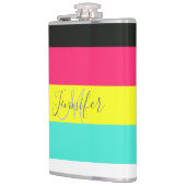 Flasques Nom du monogramme de bande de blocs de couleur noi (Gauche)