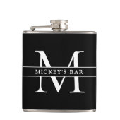 Flasques Nom du monogramme personnalisé (Devant)