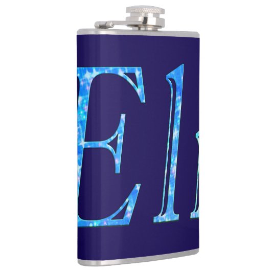Flasques Nom étoilé bleu Eli, (Droite)