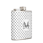 Flasques Nom fait sur commande Monogram.White et pois noir (Droite)