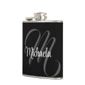 Flasques Nom initial de monogramme moderne minimaliste (Gauche)