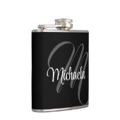 Flasques Nom initial de monogramme moderne minimaliste (Droite)