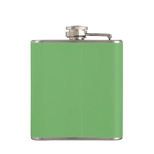 Flasques Nom minimal simple du monogramme vert + initial (Dos)