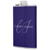 Flasques nom minimaliste classique bleu et blanc customisé (Gauche)