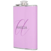 Flasques Nom Monogramme Lettre initiale Orchid & Lilac (Gauche)