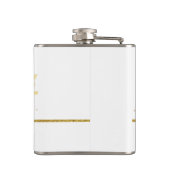 Flasques Nom Monogramme Pailleté Or Élégant (Dos)