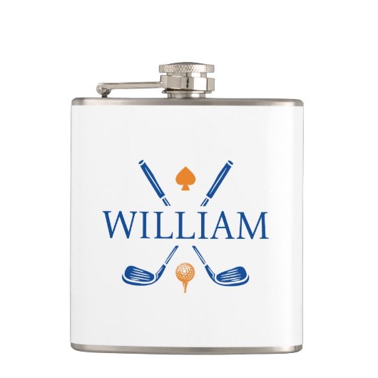 Flasques Nom Monogramme Personnalisé Golf Clubs Ace Classic (Devant)