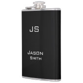 Flasques Nom personnalisable, initiales minimalistes (Gauche)