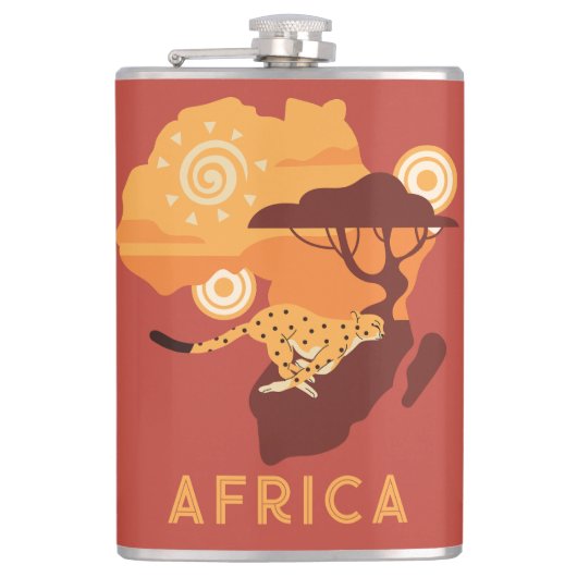 Flasques Nom personnalisé Afrique (Devant)